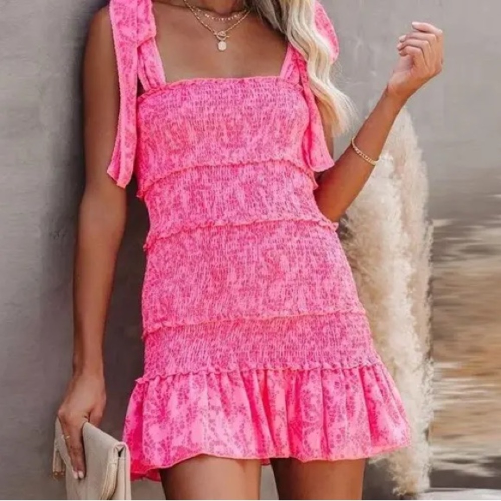 Chic Me Pink Preppy Mini Dress